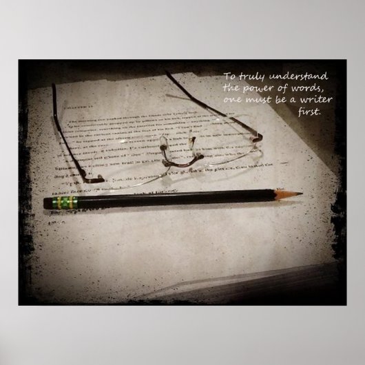 Poster Inspirerend schrijver (Voorkant)