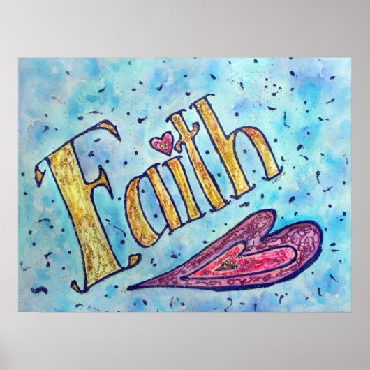 Poster Inspirerend woord "Faith" (Voorkant)