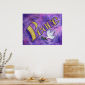 Poster Inspirerend woord "Vrede" (Keuken)