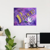 Poster Inspirerend woord "Vrede" (Thuiskantoor)