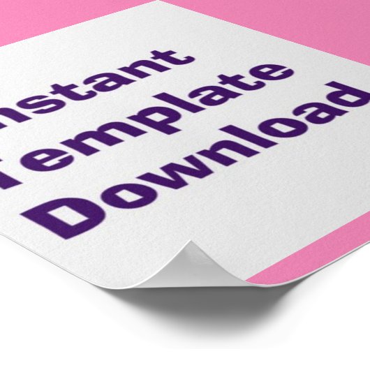 Poster Instant Download Sjabloon (Hoek)