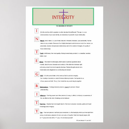 POSTER INTEGRITEIT (Voorkant)