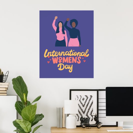 poster internationale vrouwendag (Thuiskantoor)
