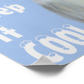 Poster inzake klimaatverandering in keizer Penguin (Hoek)