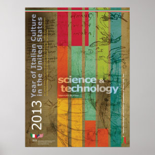 Poster inzake vogelvlucht Leonardo da Vinci Codex