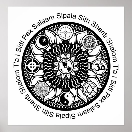 poster iPeace Mandala (Voorkant)