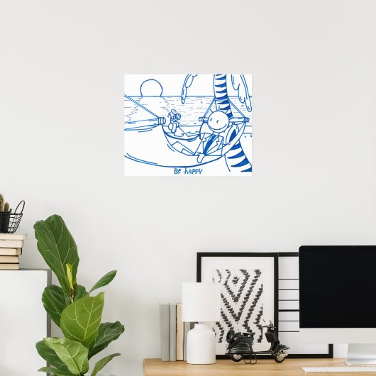 Poster is blij (Thuiskantoor)