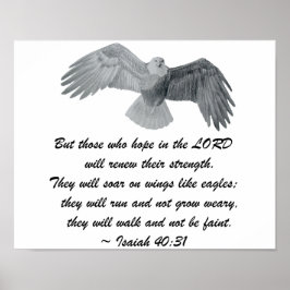 Poster - Isaiah 40:31 Eagle