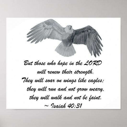 Poster - Isaiah 40:31 Eagle (Voorkant)