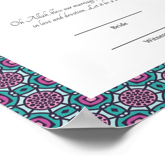 poster islamitisch huwelijksakte (Hoek)