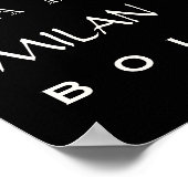 Poster Italiaanse steden Typografie (Hoek)