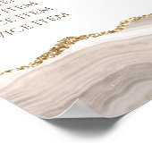 Poster Ivory Gold Agate-prijslijst (Hoek)