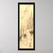 Poster: JAPANESE PRINT OF TWO RABBITS AND THE MOON (Voorkant)