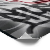 Poster Japans masker en draak (Hoek)