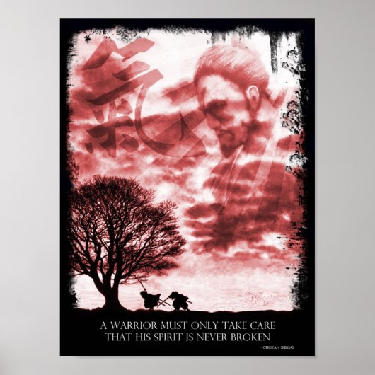 Poster Japanse gedistilleerde drank (rood) (Voorkant)