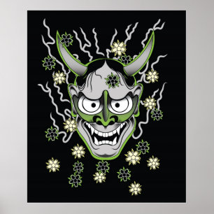 Poster Japanse Hannya Mask