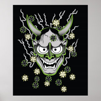 Poster Japanse Hannya Mask