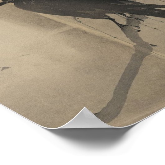 Poster- Japanse kunst - Yanagi in karasu Poster (Hoek)