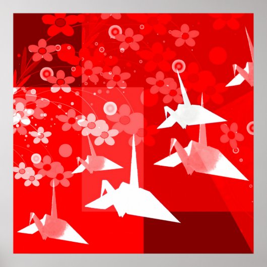 Poster Japanse origami (Voorkant)