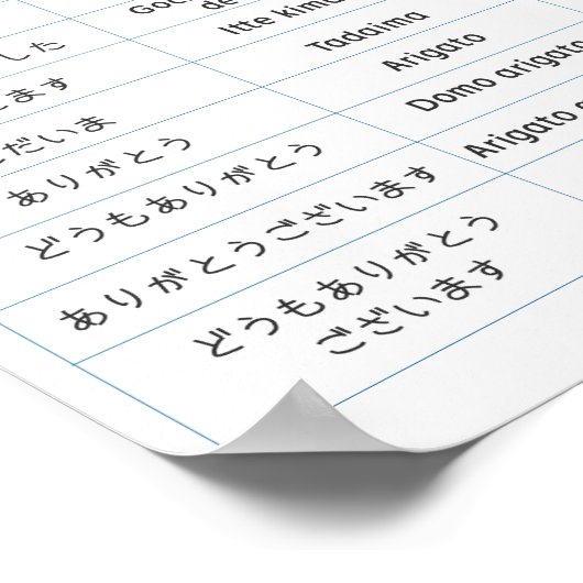 Poster Japanse wenskaart (Hoek)