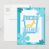 Poster-Jazz Blues Music- Briefkaart (Voorkant / Achterkant)