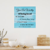 Poster-je bent verdienstelijk poster (Keuken)