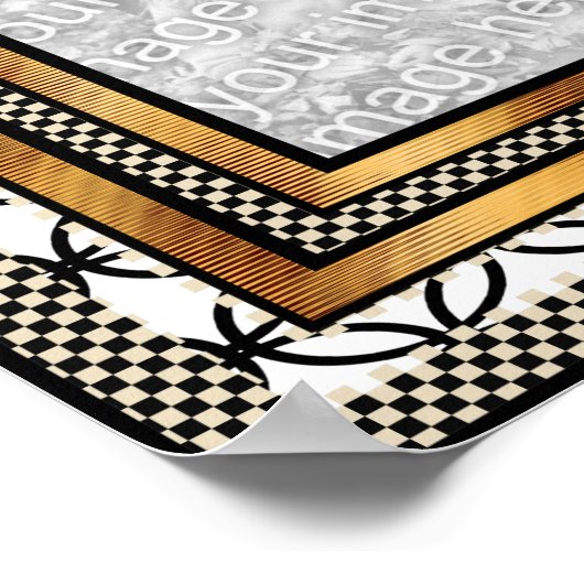 Poster "Je foto toevoegen" Art Deco Lijst (Hoek)