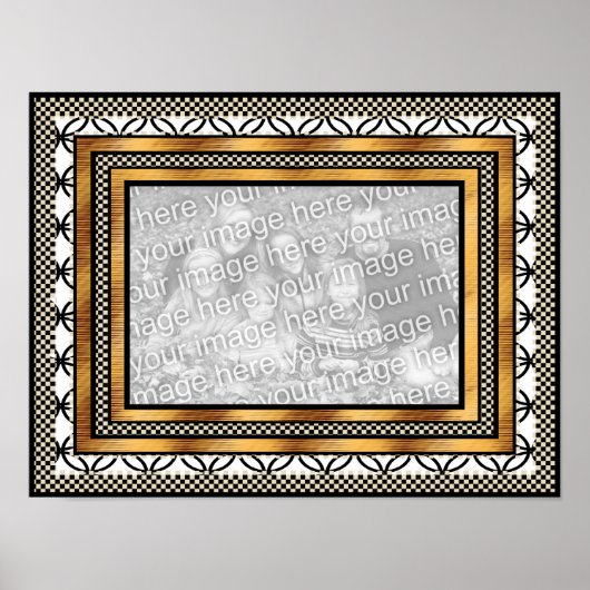 Poster "Je foto toevoegen" Art Deco Lijst (Voorkant)