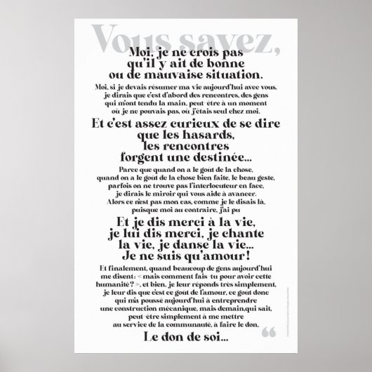 POSTER JE WEZ, (Voorkant)