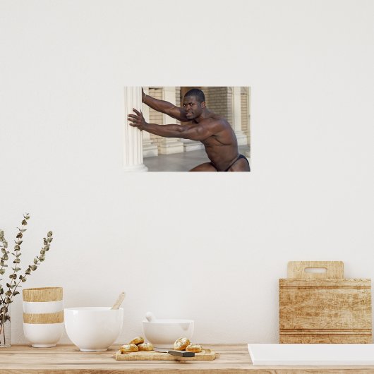 Poster, Jean Scutt Pushing Column Poster (Keuken)