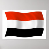 Poster Jemen Vlag afdrukken (Voorkant)