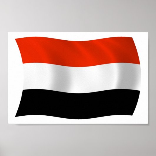 Poster Jemen Vlag afdrukken (Voorkant)