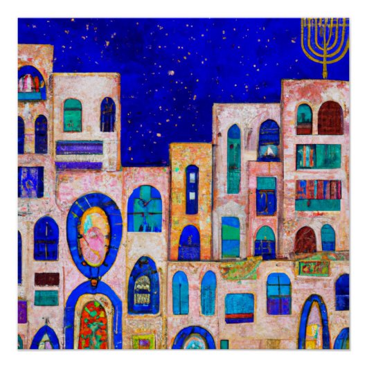 Póster Jerusalem at Night Perfect Poster (Voorkant)