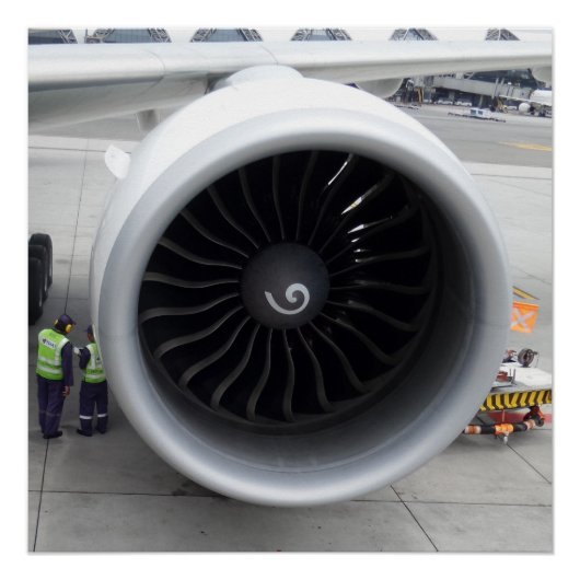 Poster Jet Engine 20 x 20 inch (Voorkant)