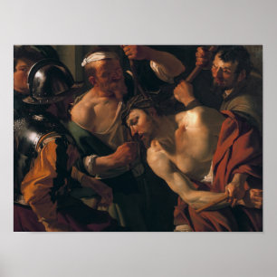 Poster Jezus Christus w. de kroon van Thorns