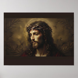 Poster Jezus Doornenkroon – Portret van Christus
