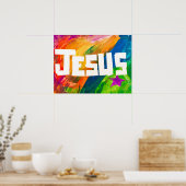 Poster - Jezus in volledige kleur (Keuken)