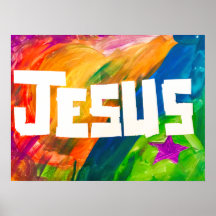 Poster - Jezus in volledige kleur