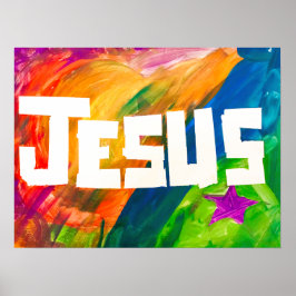 Poster - Jezus in volledige kleur