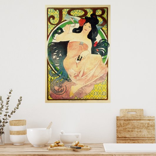 Poster JOB van Alphonse Mucha (Keuken)