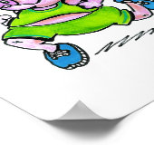 Poster Jogging Pig. (Hoek)