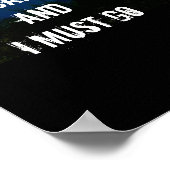 poster John Muir citeert de bergen: (Hoek)