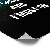 poster John Muir citeert de bergen: (Hoek)