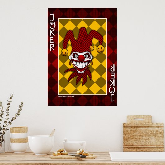 Poster Joker Kaart (Keuken)