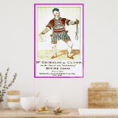 Poster - Joseph 'Joey' Grimaldi Jnr, als 'clown' (Keuken)