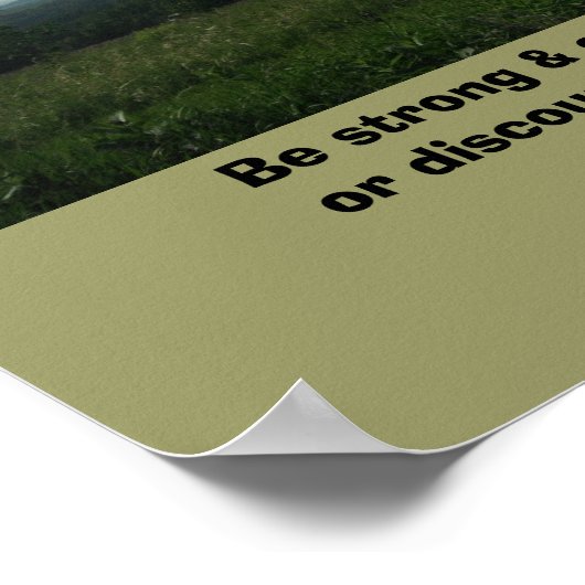 Poster Joshua 1:9 "Wees sterk en moedig" (Hoek)