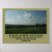 Poster Joshua 1:9 "Wees sterk en moedig" (Voorkant)