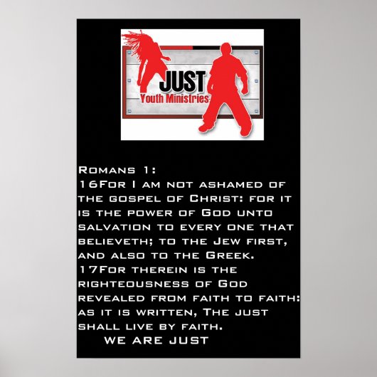 poster "JUST" (Voorkant)