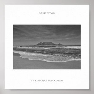 Poster Kaapstad Tafelgebergte aan de Oostzee