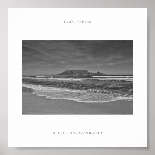 Poster Kaapstad Tafelgebergte aan de Oostzee (Voorkant)